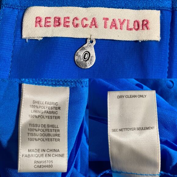 Rebecca Taylor Blue Strapless Eyelet Corset Dress Size 0 As Seen On Taylor Swift - Picture 11 of 16